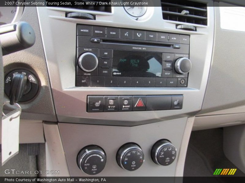 Stone White / Dark Khaki/Light Graystone 2007 Chrysler Sebring Touring Sedan