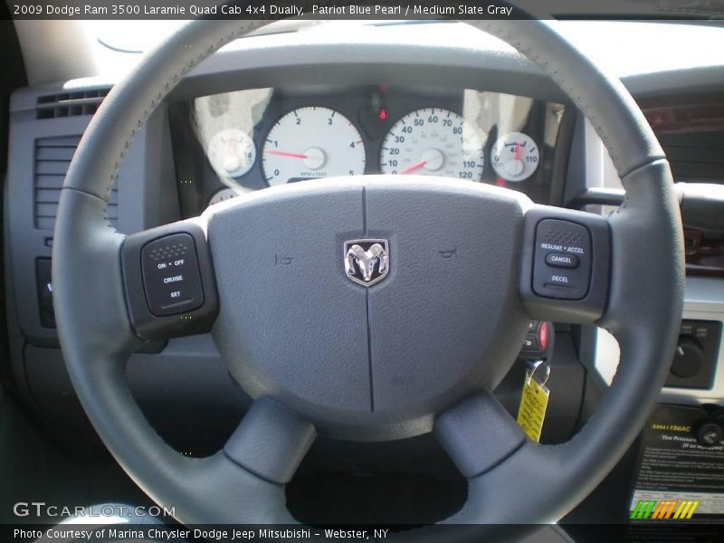 Patriot Blue Pearl / Medium Slate Gray 2009 Dodge Ram 3500 Laramie Quad Cab 4x4 Dually