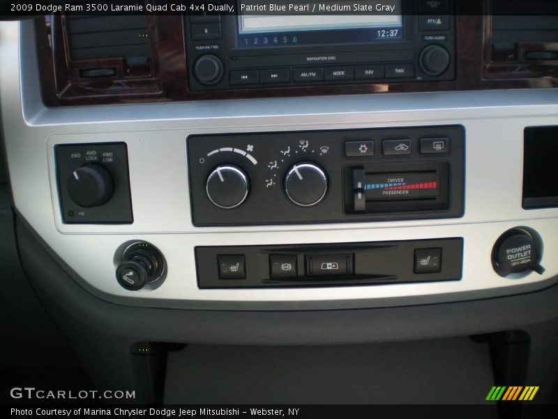 Patriot Blue Pearl / Medium Slate Gray 2009 Dodge Ram 3500 Laramie Quad Cab 4x4 Dually