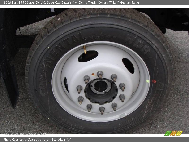 Oxford White / Medium Stone 2009 Ford F550 Super Duty XL SuperCab Chassis 4x4 Dump Truck