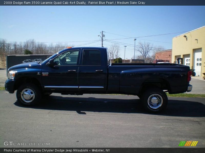 Patriot Blue Pearl / Medium Slate Gray 2009 Dodge Ram 3500 Laramie Quad Cab 4x4 Dually