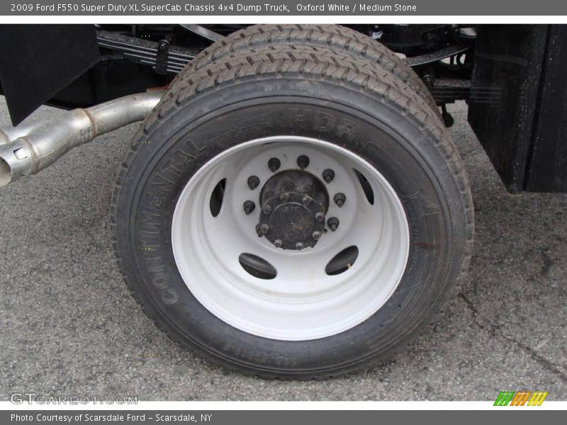 Oxford White / Medium Stone 2009 Ford F550 Super Duty XL SuperCab Chassis 4x4 Dump Truck