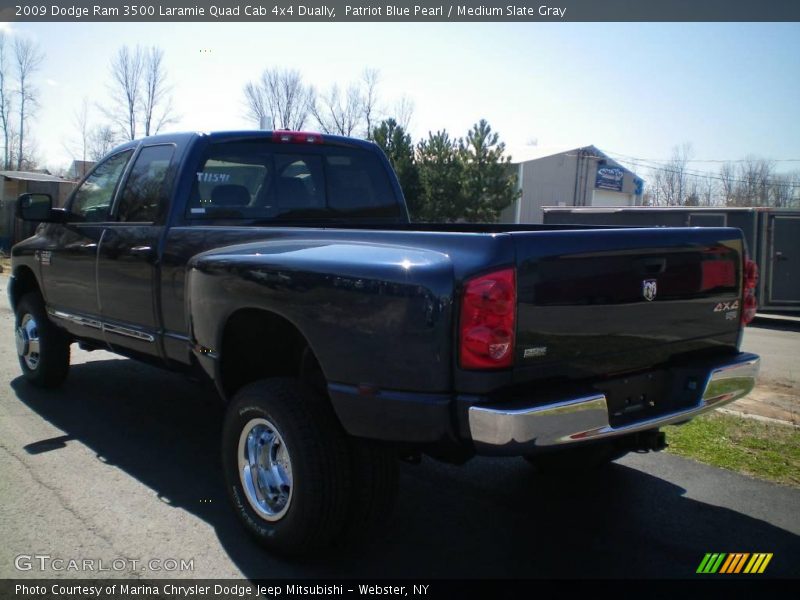 Patriot Blue Pearl / Medium Slate Gray 2009 Dodge Ram 3500 Laramie Quad Cab 4x4 Dually