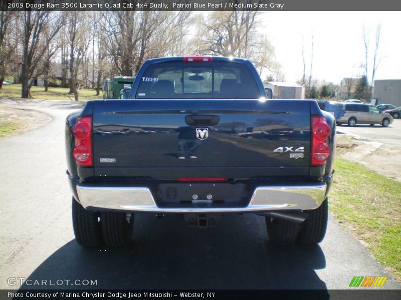 Patriot Blue Pearl / Medium Slate Gray 2009 Dodge Ram 3500 Laramie Quad Cab 4x4 Dually