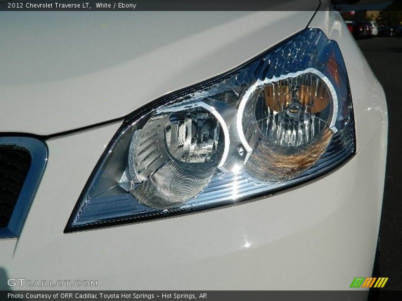 White / Ebony 2012 Chevrolet Traverse LT