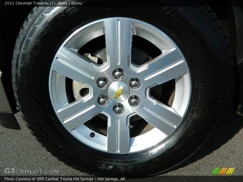White / Ebony 2012 Chevrolet Traverse LT