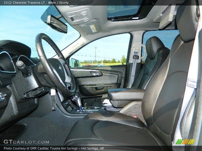White / Ebony 2012 Chevrolet Traverse LT