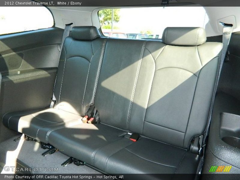 White / Ebony 2012 Chevrolet Traverse LT