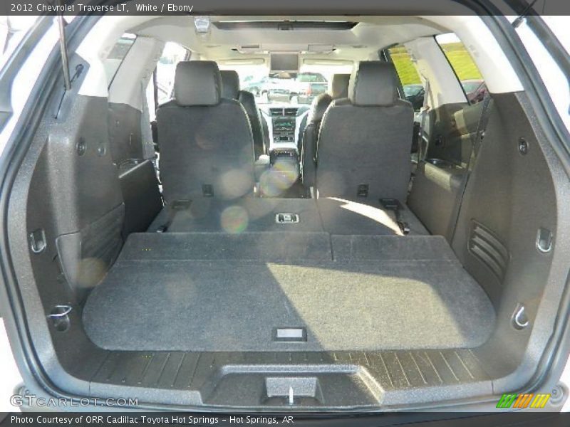 White / Ebony 2012 Chevrolet Traverse LT