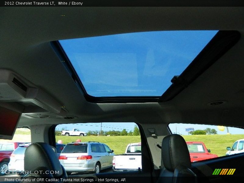 White / Ebony 2012 Chevrolet Traverse LT