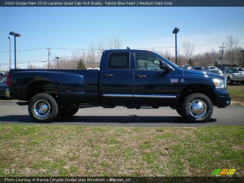 Patriot Blue Pearl / Medium Slate Gray 2009 Dodge Ram 3500 Laramie Quad Cab 4x4 Dually