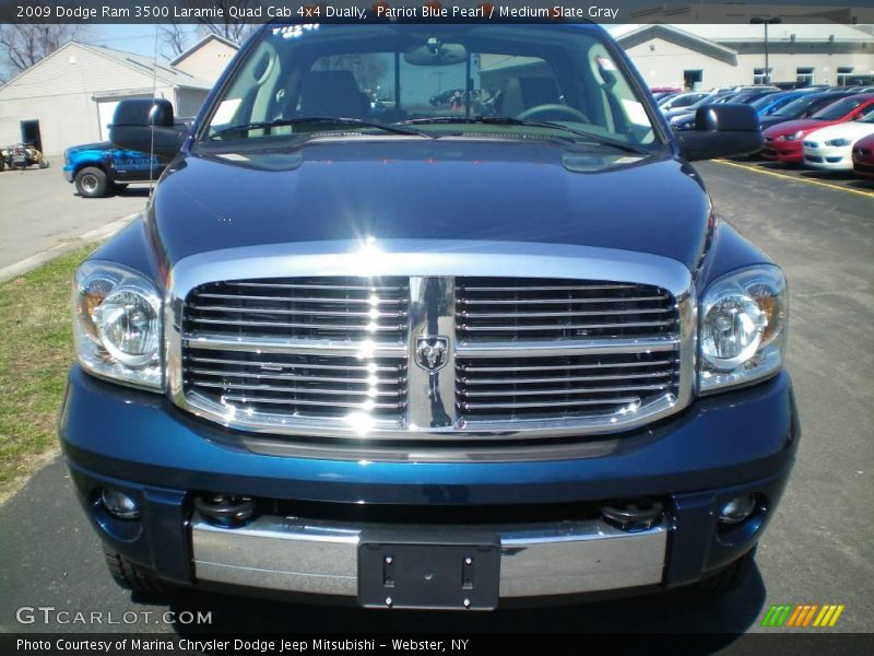 Patriot Blue Pearl / Medium Slate Gray 2009 Dodge Ram 3500 Laramie Quad Cab 4x4 Dually