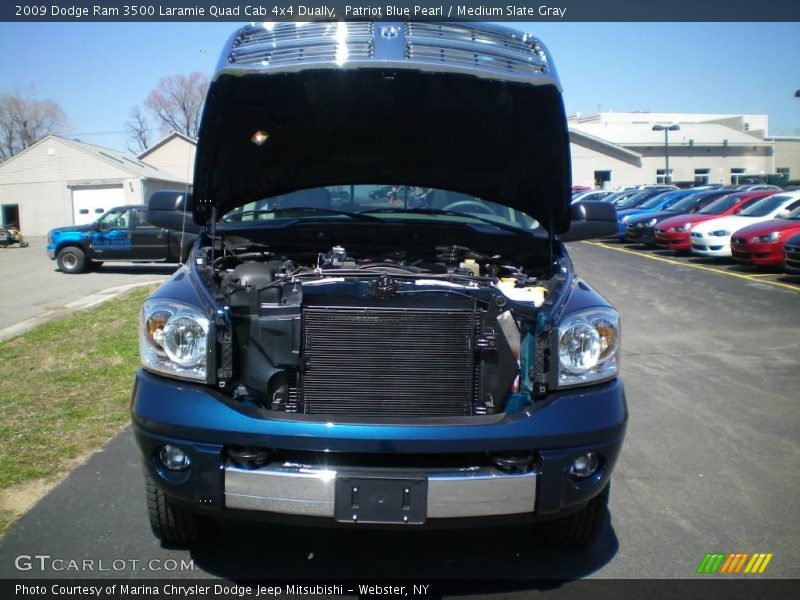 Patriot Blue Pearl / Medium Slate Gray 2009 Dodge Ram 3500 Laramie Quad Cab 4x4 Dually