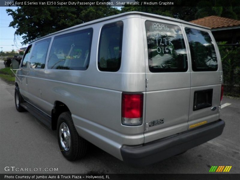 Silver Metallic / Medium Graphite 2001 Ford E Series Van E350 Super Duty Passenger Extended