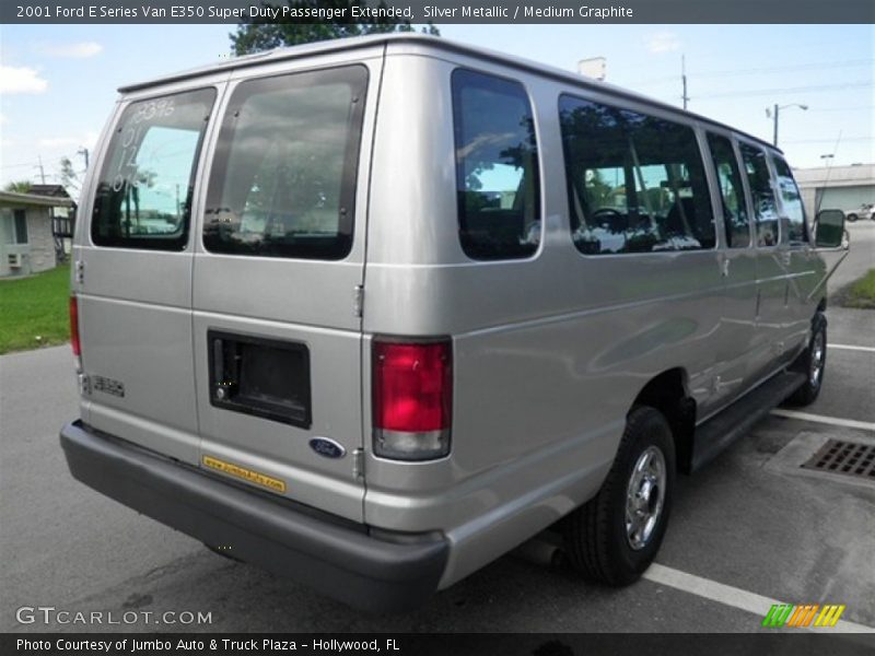 Silver Metallic / Medium Graphite 2001 Ford E Series Van E350 Super Duty Passenger Extended