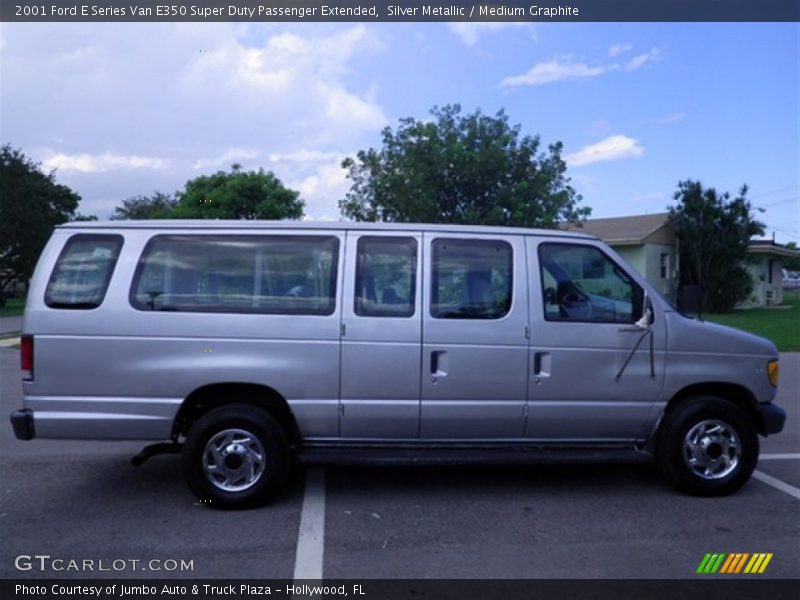 Silver Metallic / Medium Graphite 2001 Ford E Series Van E350 Super Duty Passenger Extended