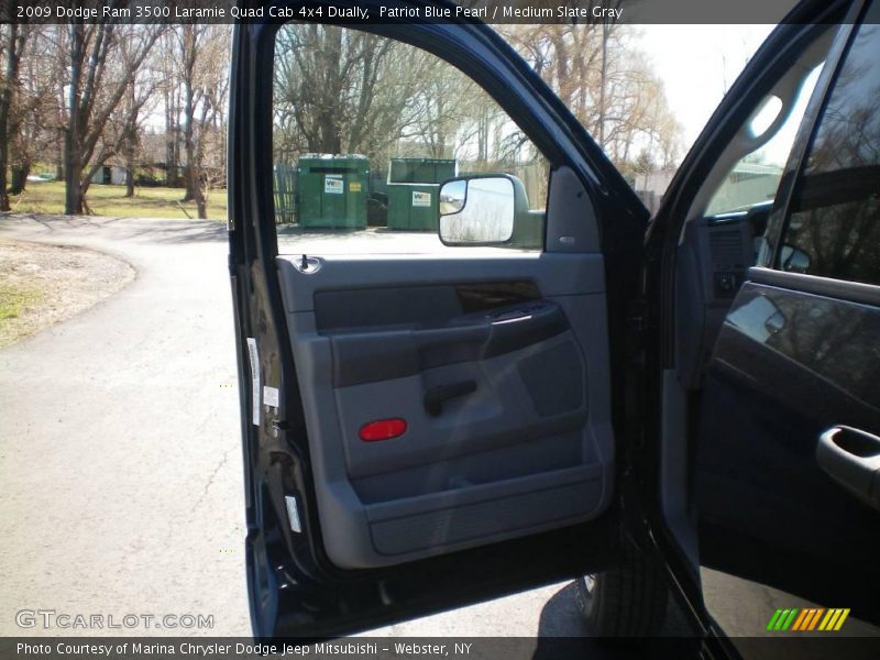 Patriot Blue Pearl / Medium Slate Gray 2009 Dodge Ram 3500 Laramie Quad Cab 4x4 Dually