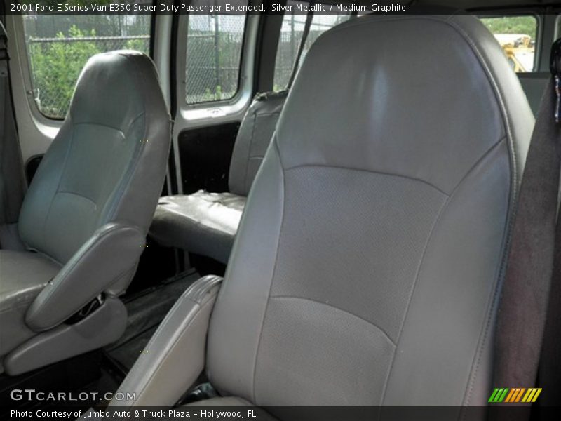 Silver Metallic / Medium Graphite 2001 Ford E Series Van E350 Super Duty Passenger Extended