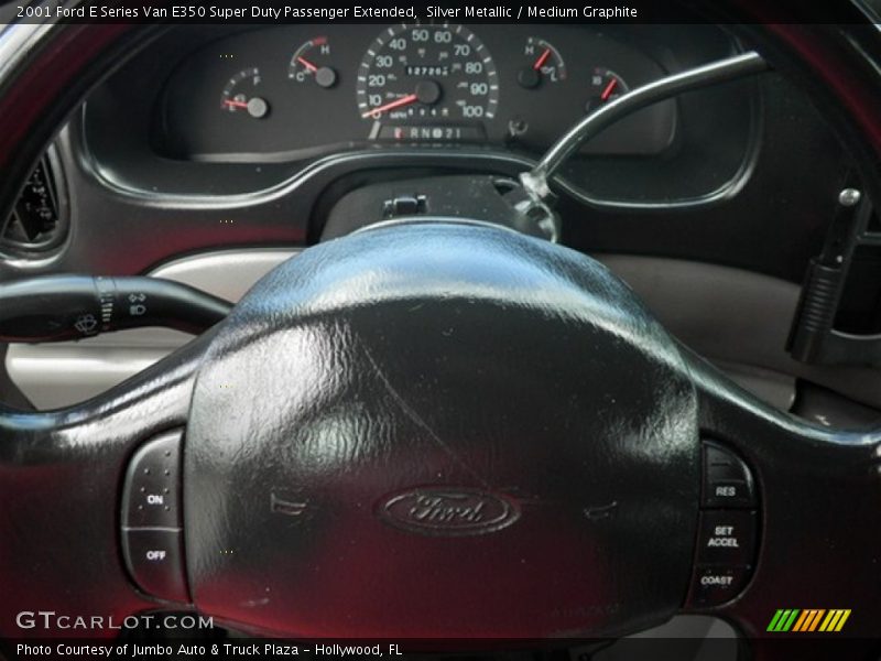 Silver Metallic / Medium Graphite 2001 Ford E Series Van E350 Super Duty Passenger Extended