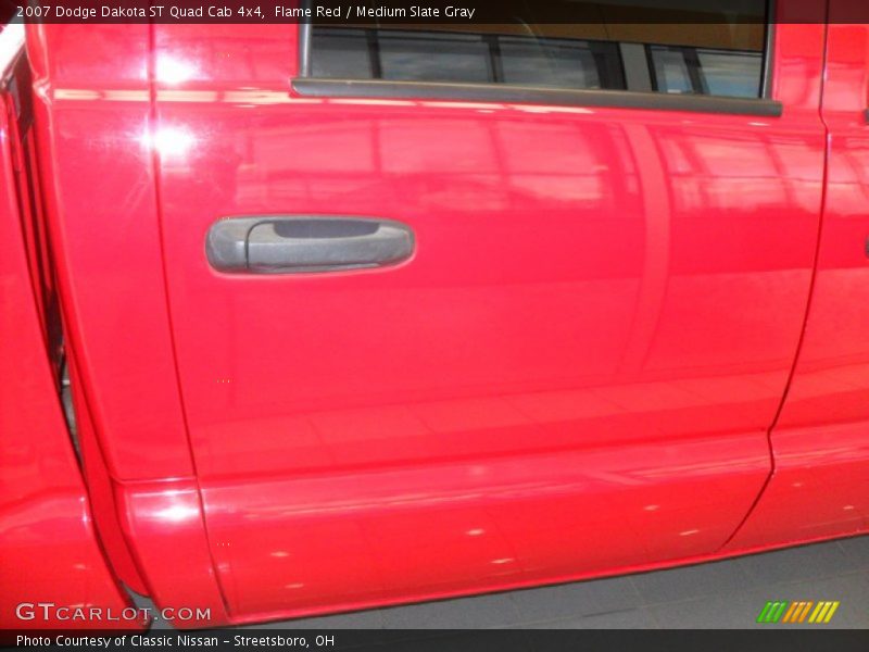 Flame Red / Medium Slate Gray 2007 Dodge Dakota ST Quad Cab 4x4