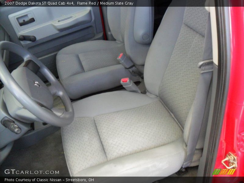 Flame Red / Medium Slate Gray 2007 Dodge Dakota ST Quad Cab 4x4