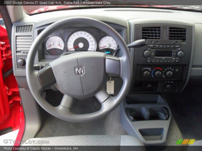 Flame Red / Medium Slate Gray 2007 Dodge Dakota ST Quad Cab 4x4