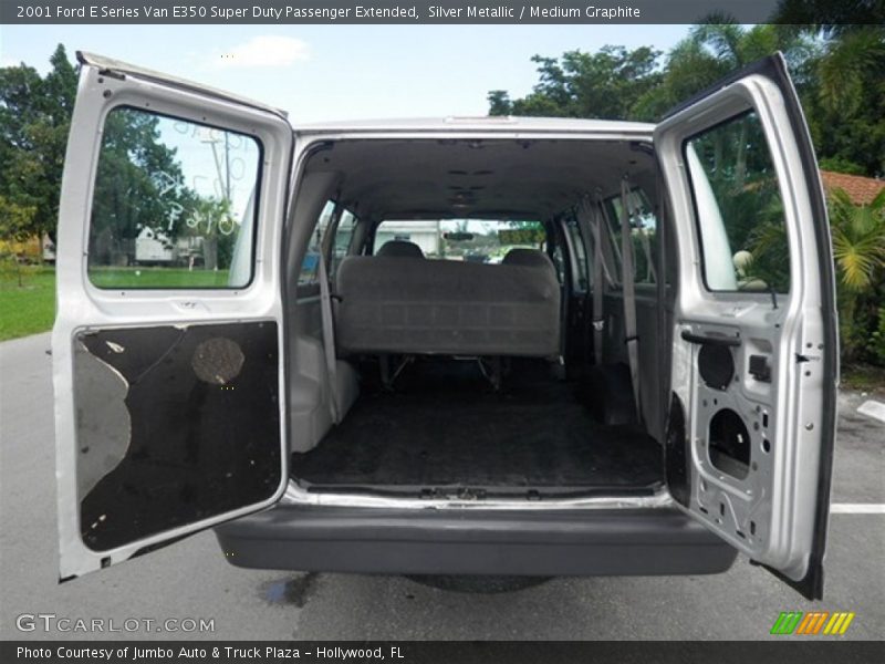 Silver Metallic / Medium Graphite 2001 Ford E Series Van E350 Super Duty Passenger Extended