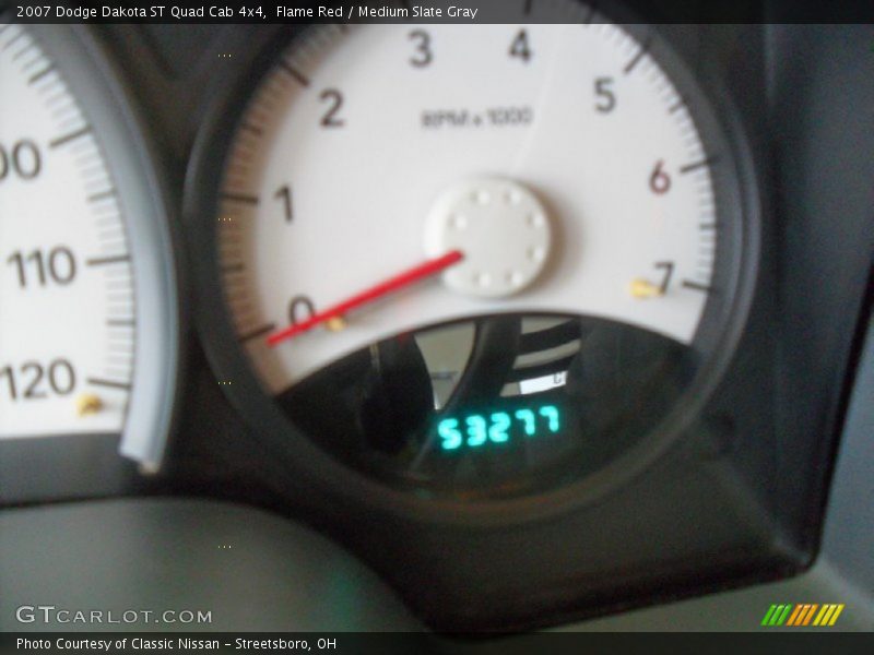 Flame Red / Medium Slate Gray 2007 Dodge Dakota ST Quad Cab 4x4