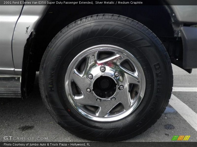 Silver Metallic / Medium Graphite 2001 Ford E Series Van E350 Super Duty Passenger Extended
