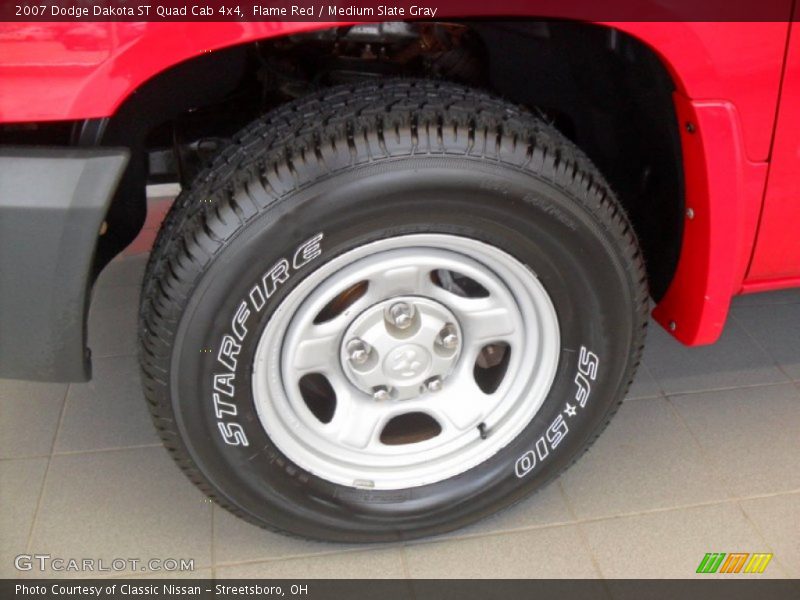 Flame Red / Medium Slate Gray 2007 Dodge Dakota ST Quad Cab 4x4