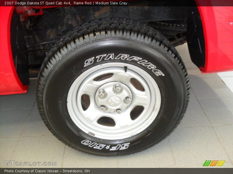 Flame Red / Medium Slate Gray 2007 Dodge Dakota ST Quad Cab 4x4