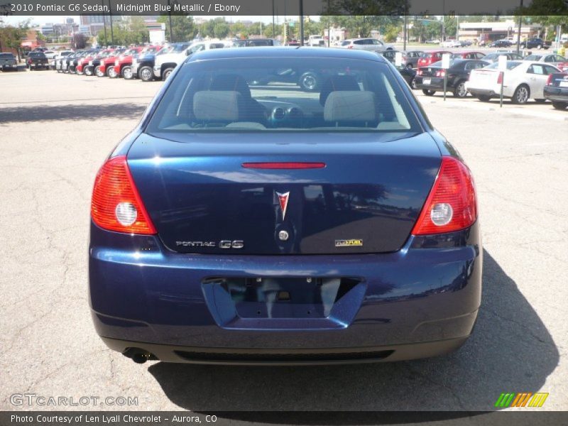 Midnight Blue Metallic / Ebony 2010 Pontiac G6 Sedan