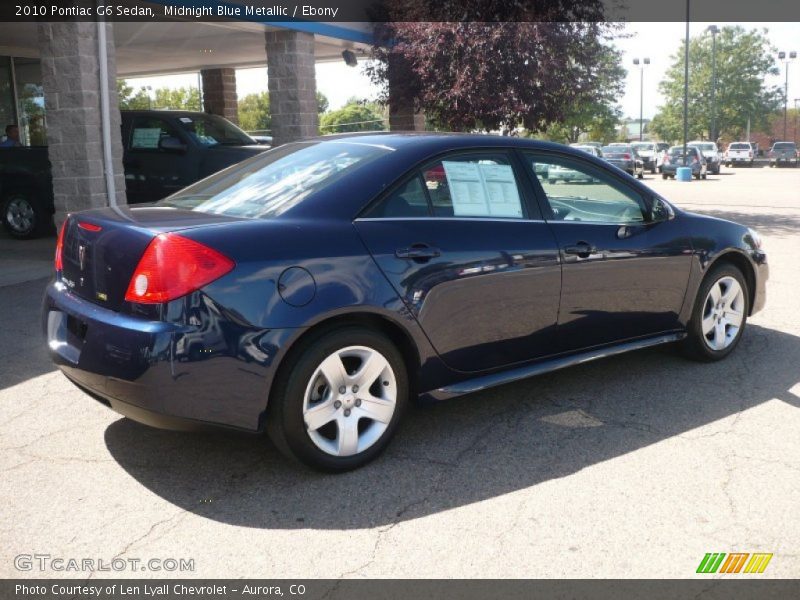 Midnight Blue Metallic / Ebony 2010 Pontiac G6 Sedan