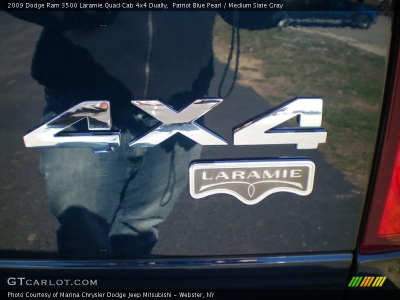 Patriot Blue Pearl / Medium Slate Gray 2009 Dodge Ram 3500 Laramie Quad Cab 4x4 Dually