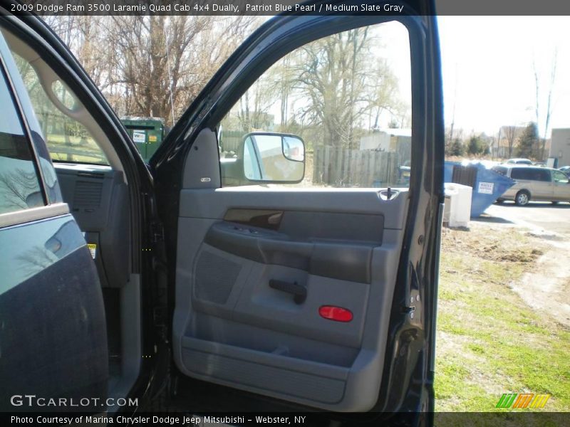 Patriot Blue Pearl / Medium Slate Gray 2009 Dodge Ram 3500 Laramie Quad Cab 4x4 Dually