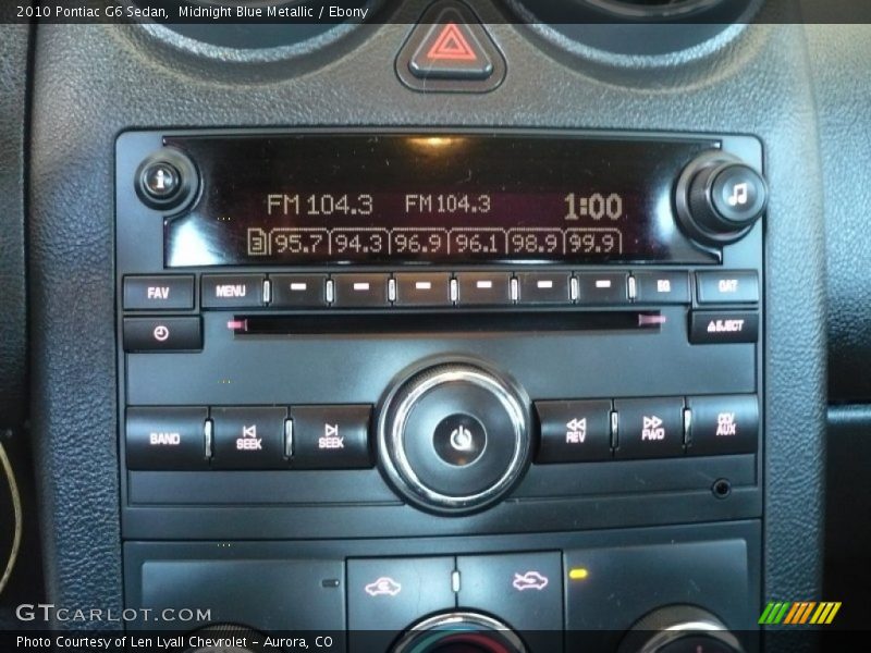 Audio System of 2010 G6 Sedan