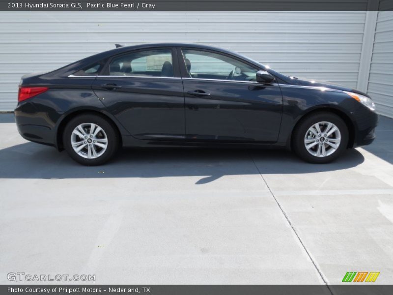 Pacific Blue Pearl / Gray 2013 Hyundai Sonata GLS