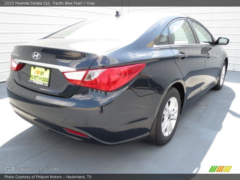 Pacific Blue Pearl / Gray 2013 Hyundai Sonata GLS