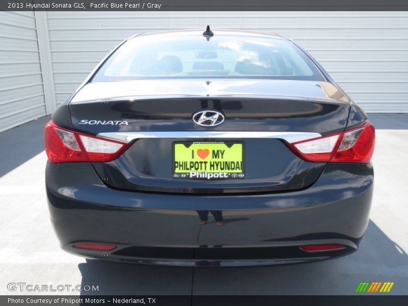 Pacific Blue Pearl / Gray 2013 Hyundai Sonata GLS