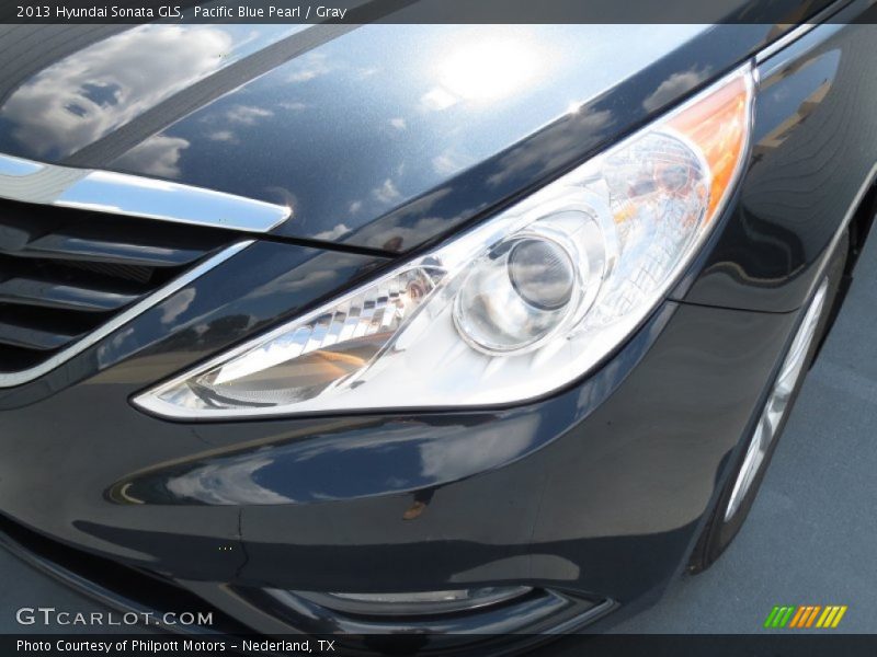 Pacific Blue Pearl / Gray 2013 Hyundai Sonata GLS