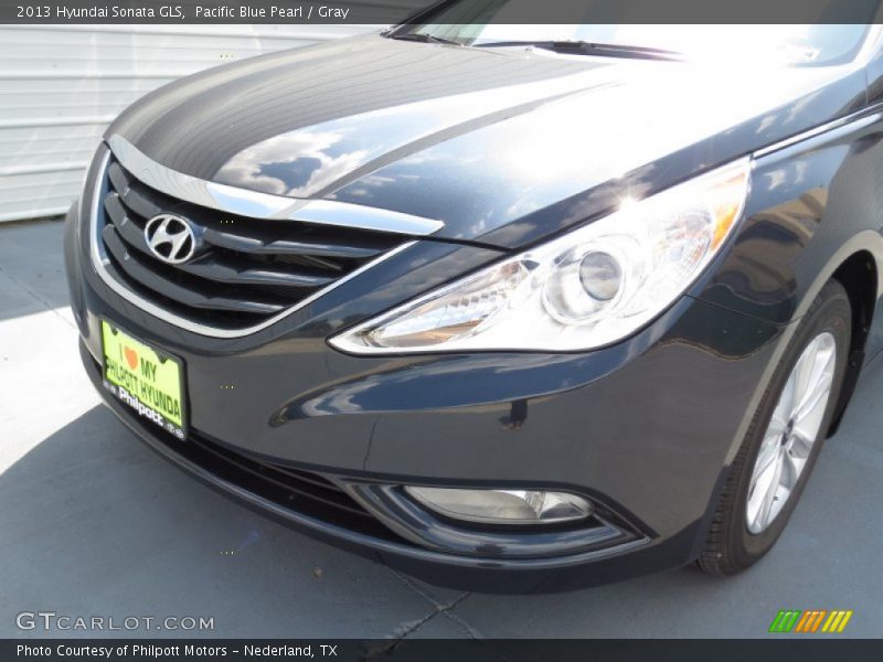 Pacific Blue Pearl / Gray 2013 Hyundai Sonata GLS