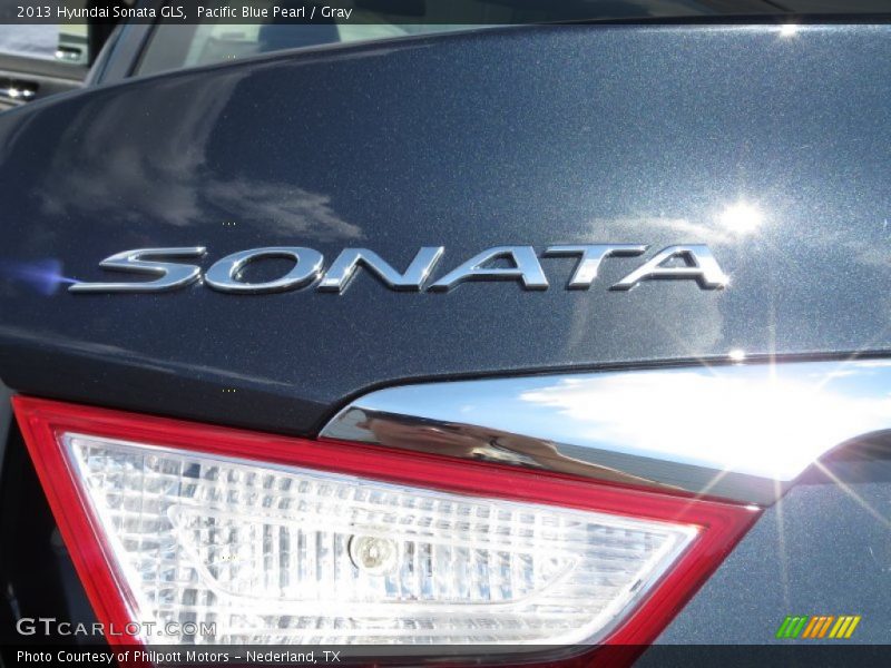 Pacific Blue Pearl / Gray 2013 Hyundai Sonata GLS