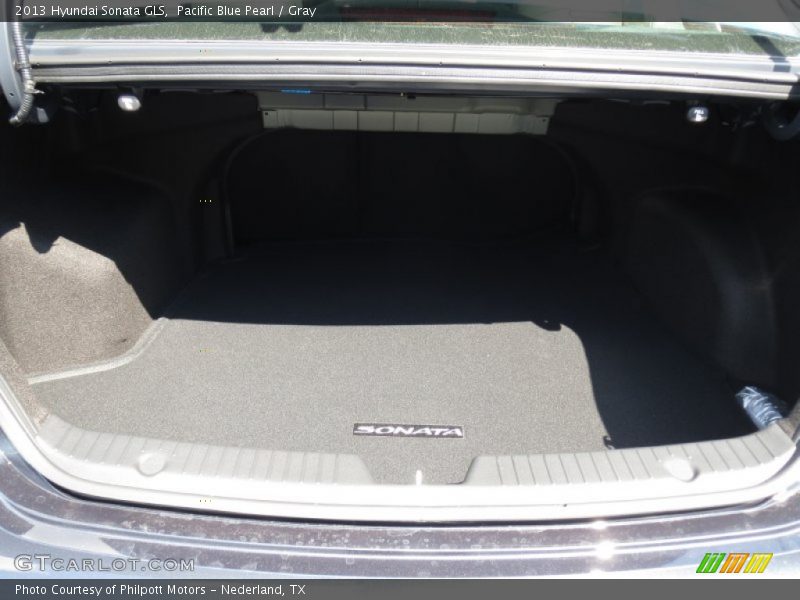 Pacific Blue Pearl / Gray 2013 Hyundai Sonata GLS