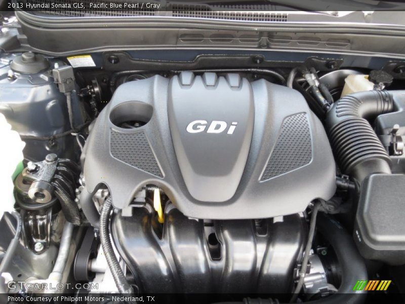 Pacific Blue Pearl / Gray 2013 Hyundai Sonata GLS