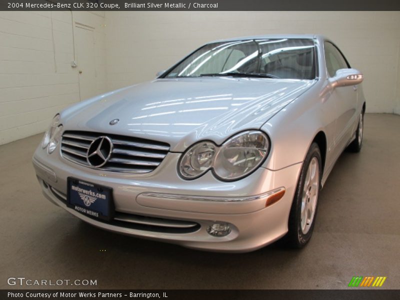 Brilliant Silver Metallic / Charcoal 2004 Mercedes-Benz CLK 320 Coupe