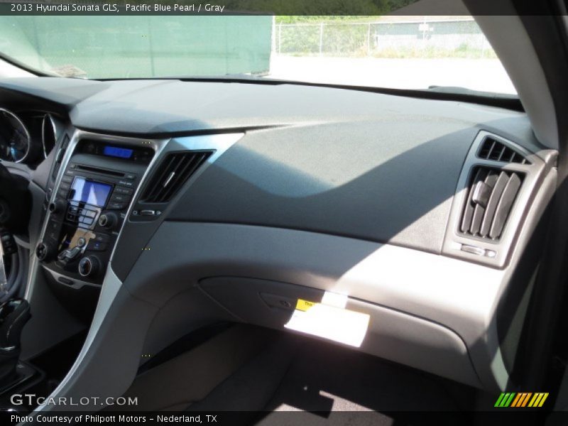 Pacific Blue Pearl / Gray 2013 Hyundai Sonata GLS