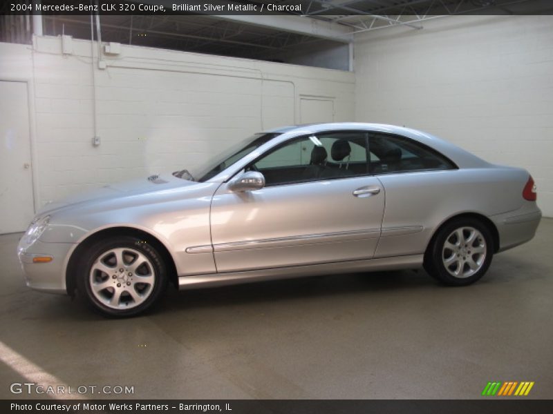 Brilliant Silver Metallic / Charcoal 2004 Mercedes-Benz CLK 320 Coupe