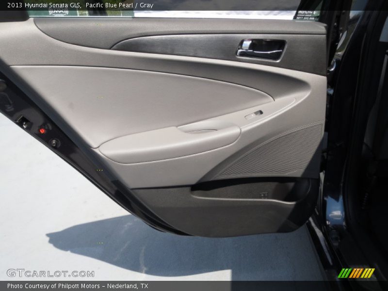 Pacific Blue Pearl / Gray 2013 Hyundai Sonata GLS