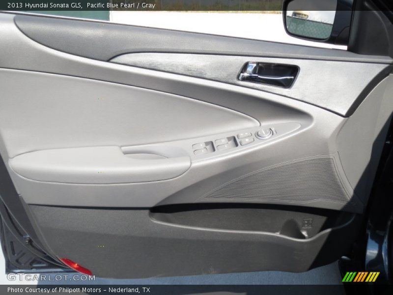 Pacific Blue Pearl / Gray 2013 Hyundai Sonata GLS