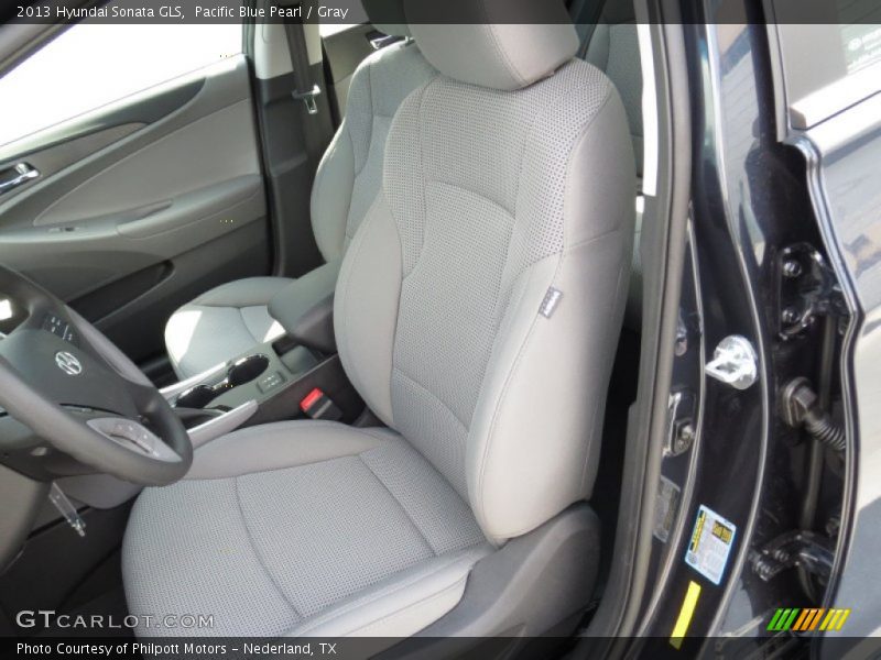 Pacific Blue Pearl / Gray 2013 Hyundai Sonata GLS